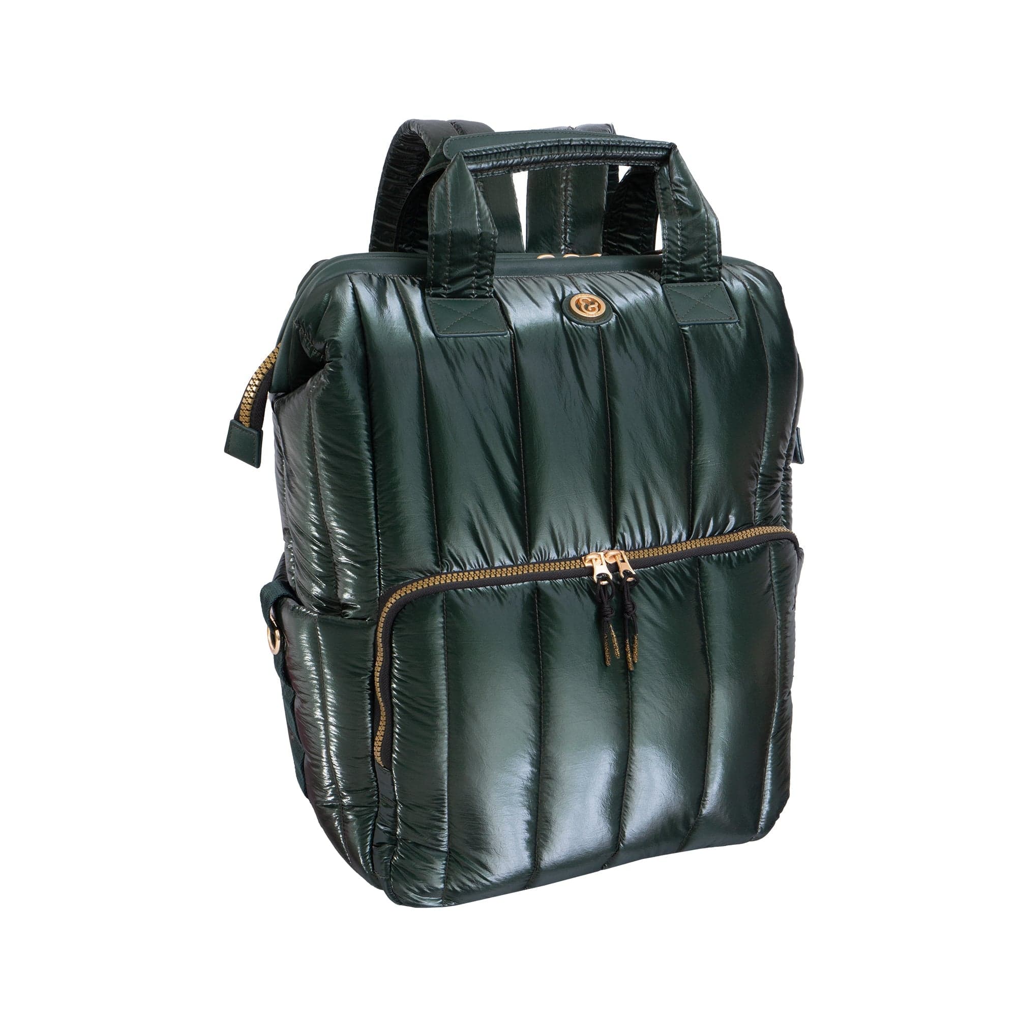 Joan & David Tubular Quilted Metallic Puffer Nylon 18-Inch