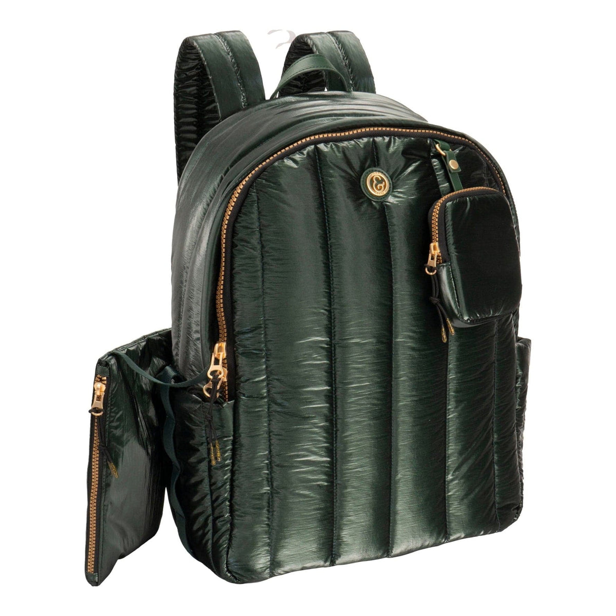 Joan & David Tubular Quilted Metallic Puffer Nylon 18-Inch 