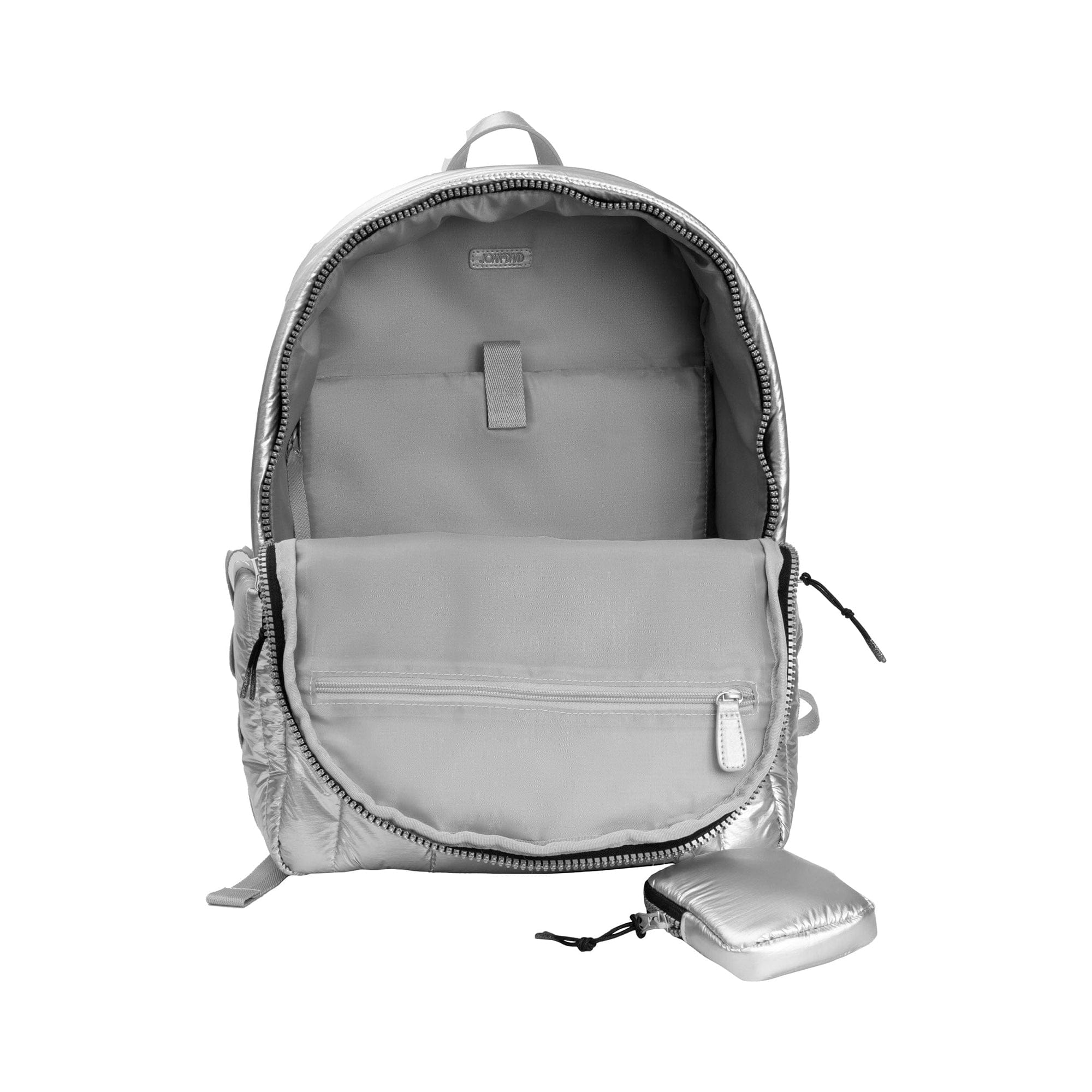 candies quilted metallic mini backpack Joan & David Tubular Quilted Metallic Puffer Nylon 18-Inch Workbook Backpack