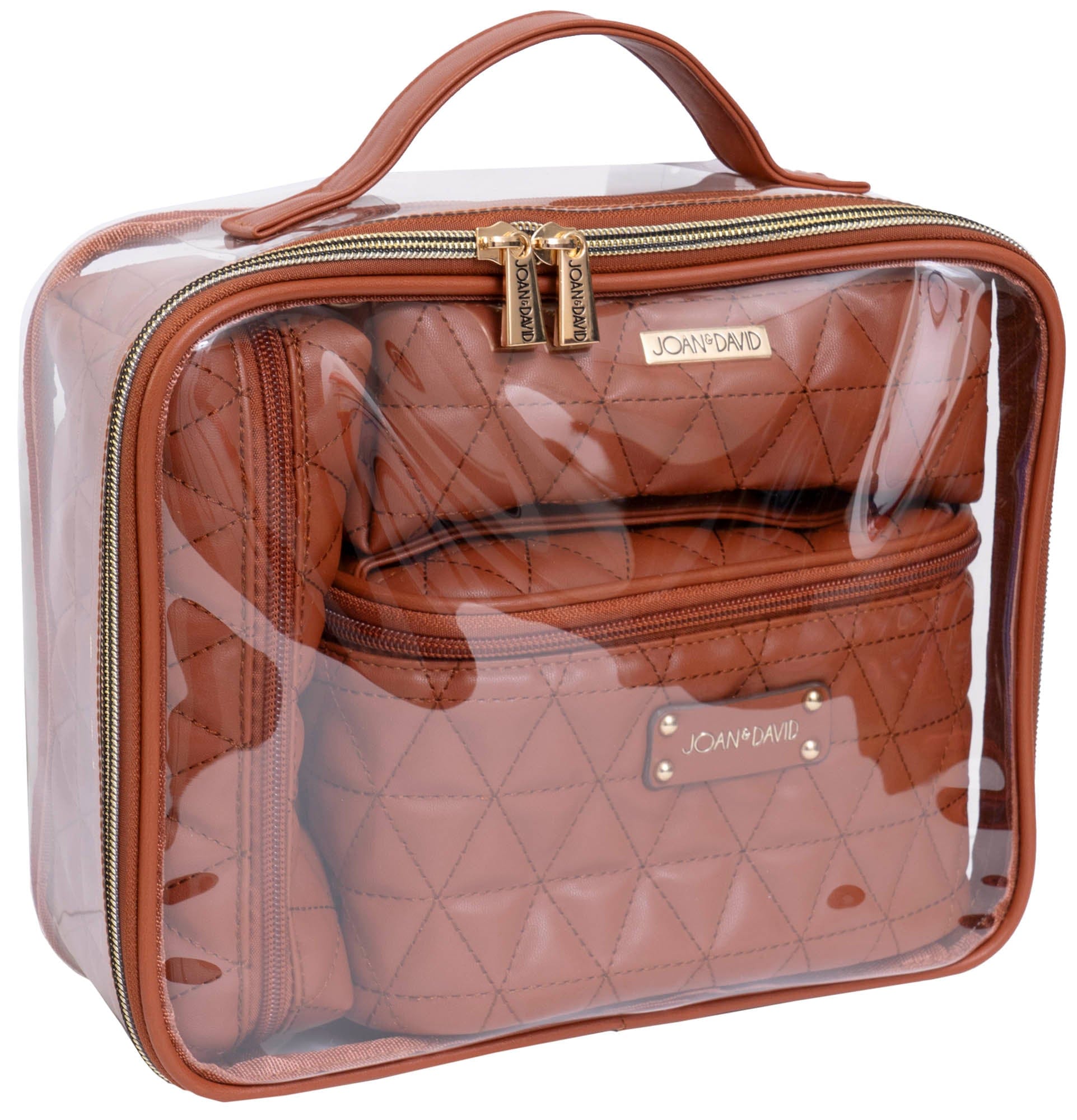 Joan & David The Triangle Quilted 4 Piece Cosmetic Bag Set – Joan & David Travel