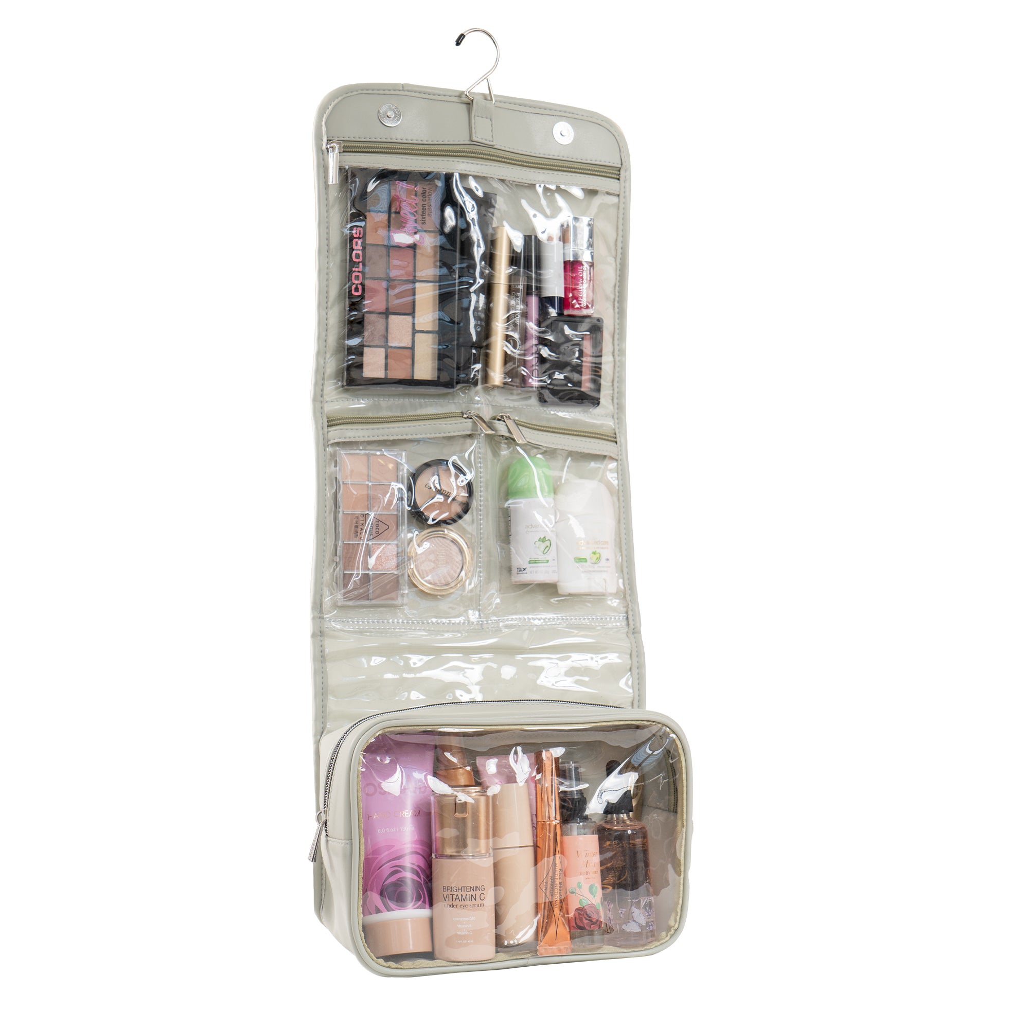 davidsbeenhere hanging travel toiletry cosmetics bag kit DD D&D Wanderlust D&D for Men and Women Cosmetics, Makeup and Toiletries Organizer with 10 Compartments, XXL Metal Swivel Hook, Water-Resistant Nylon : Beauty & clean polyester Traveling Toiletries Kit stores and organize all of your toiletry items Hanging Travel Toiletry Bag Leather